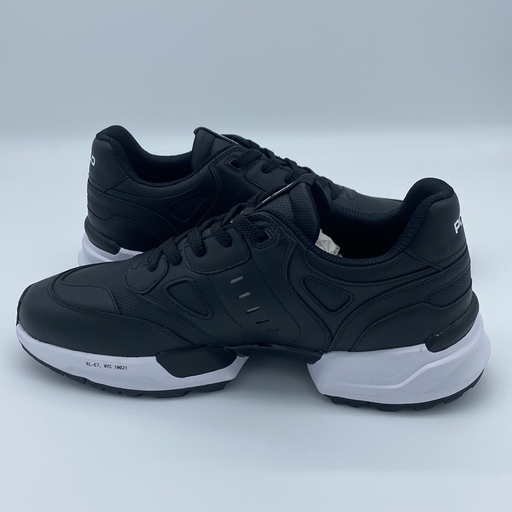 NWT Polo Ralph Lauren Men's Jogger Leather-Panel Sneakers Size 10 - Picture 5 of 11